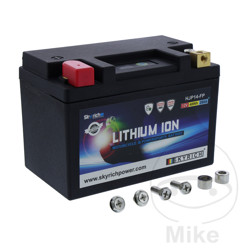 Levně Skyrich motocyklový akumulátor LTM14 SKY Lithium-iontová s ukazatelem a ochranou proti přebíjení ADLY/HER CHEE/HERKULES CANYON 280 07-13,