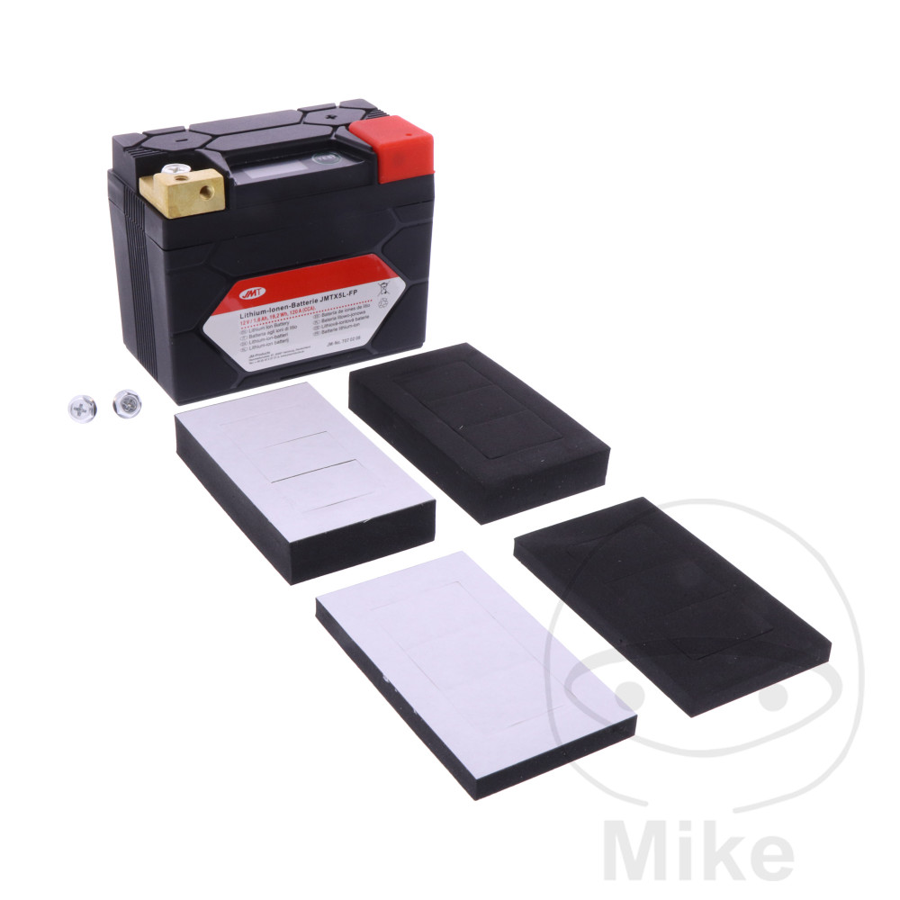 JMT motocyklový akumulátor JMTX5L-FP JMT Lithium-iontový s ukazatelem napětí ADLY/HER CHEE/HERKULES AIR TEC 1 50 AC 06-10, CHEE/HERKULES AIR TEC SSII 50 LC 09-11, CHEE/HERKULES AT 50 PT2 99-01, CHEE/HERKULES ATV 50 V 04-05, CHEE/HERKULES ATV 50 MOD155 04-
