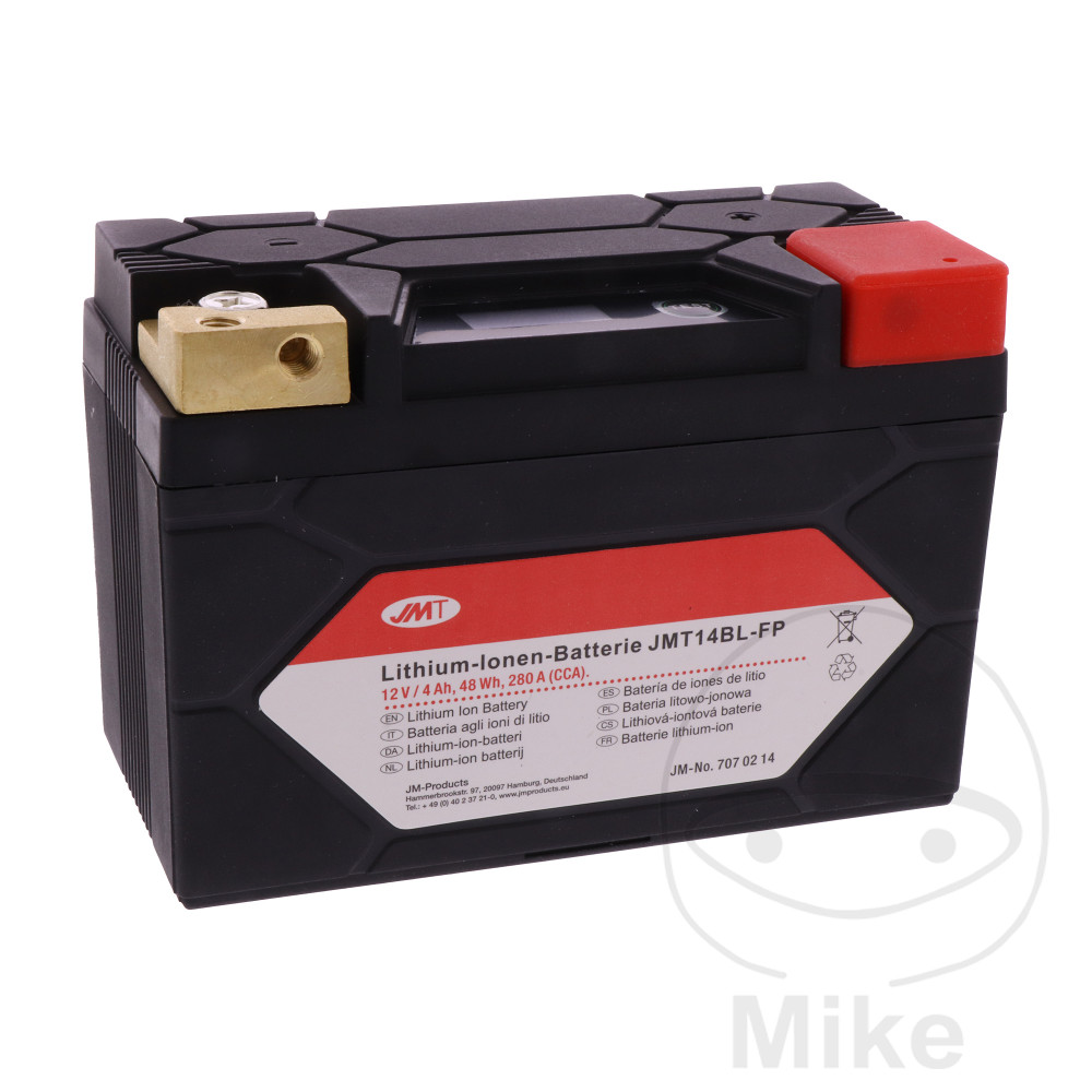 Levně JMT motocyklový akumulátor JMT14BL-FP JMT Lithium-iontový s ukazatelem napětí APRILIA ARRECIFE 125 04-06, ARRECIFE 200 04-06, ARRECIFE 250 04-06,