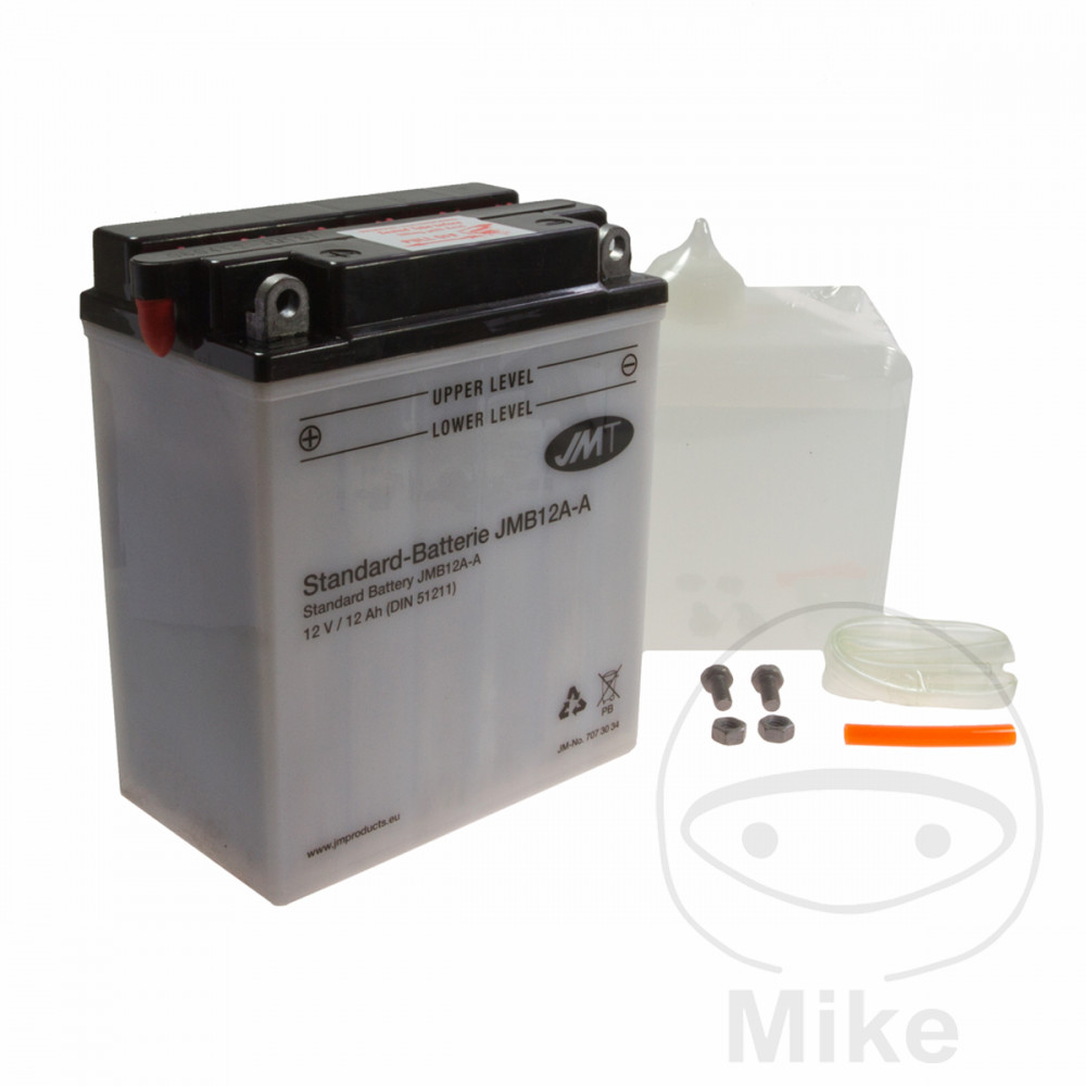 Levně JMT motocyklový akumulátor YB12A-A JMT Yuasa 7070303 4099 6ON 9065 BENELLI 250 250 QUATTRO 77-80, 254 250 QUATTRO 81, DUCATI GT 750 71-74, S 750 SPORT