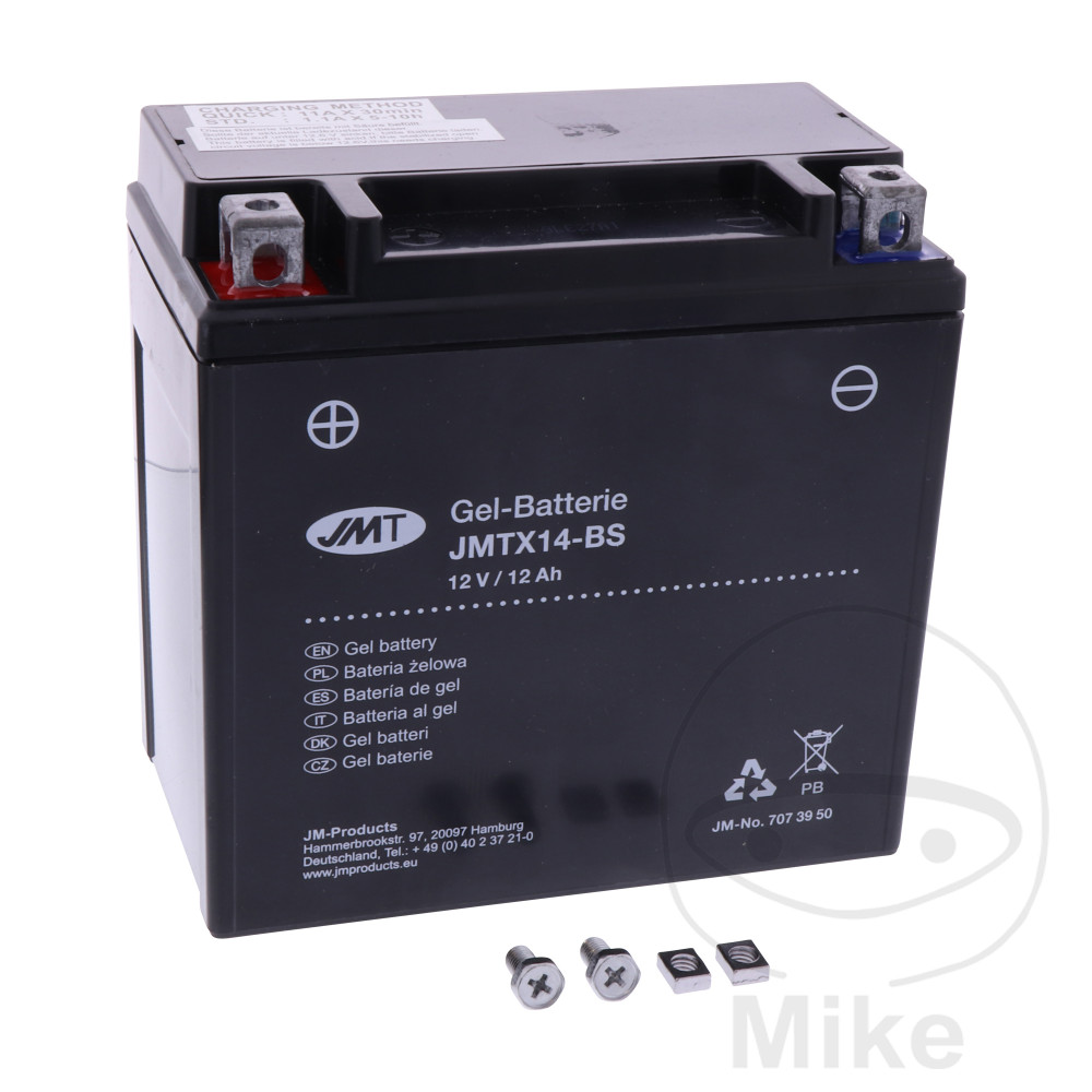 Levně JMT motocyklový akumulátor YTX14-BS Gel JMT Yuasa 7070709 3679 6ON 9189 ADLY/HER CHEE/HERKULES CONQUEST 600 LOF 14-16, CHEE/HERKULES CONQUEST 600 SE
