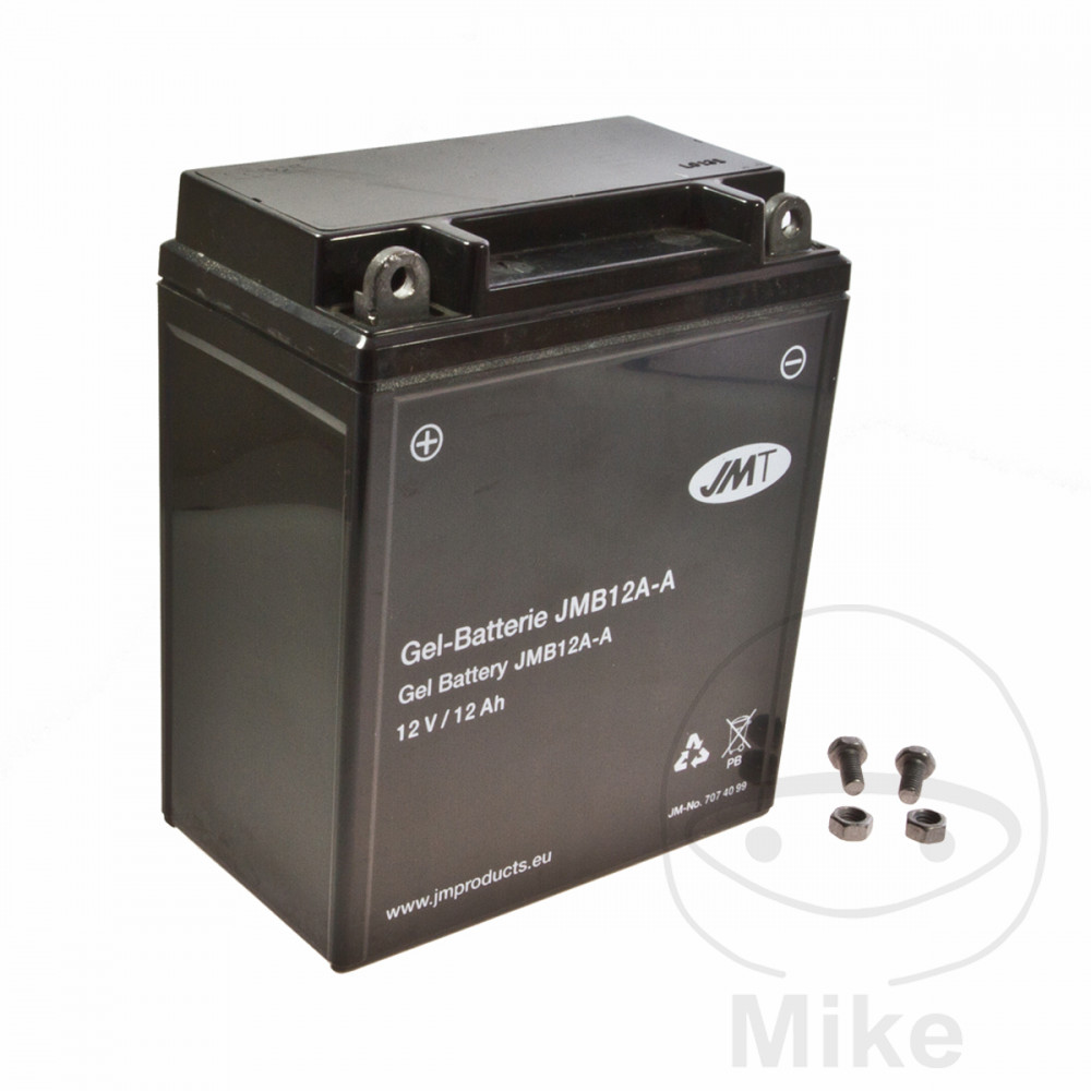 Levně JMT motocyklový akumulátor YB12A-A Gel JMT Yuasa 7070303 3034 6ON 9065 BENELLI 250 250 QUATTRO 77-80, 254 250 QUATTRO 81, DUCATI GT 750 71-74, S 750