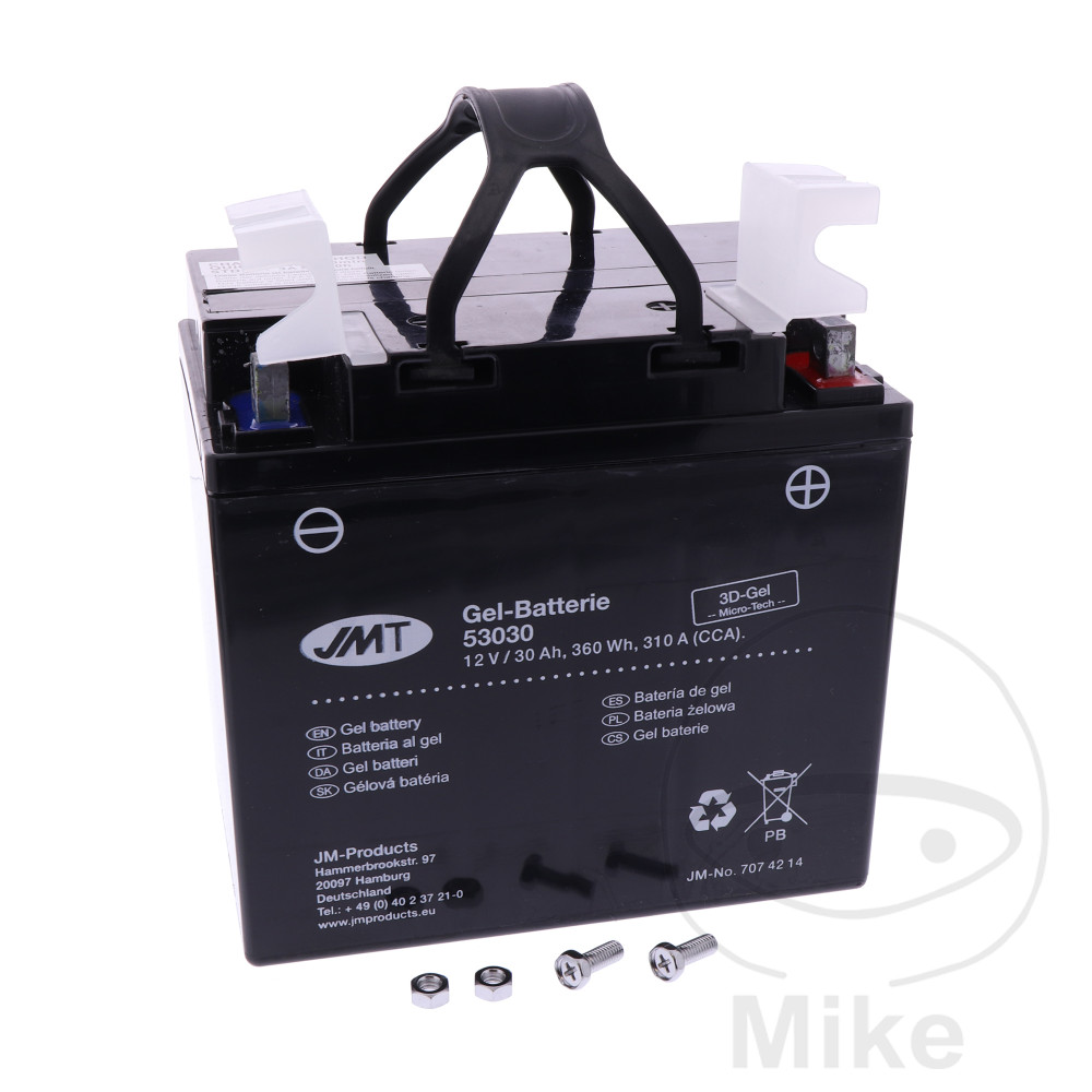 Levně JMT motocyklový akumulátor 53030 Gel JMT Yuasa 7071004 3844 6ON 9099 BMW K 75 86-88, K 75 /2 89-92, K 75 /2 ABS 90-93, K 75 /2 EDITION 96, K 75 /2