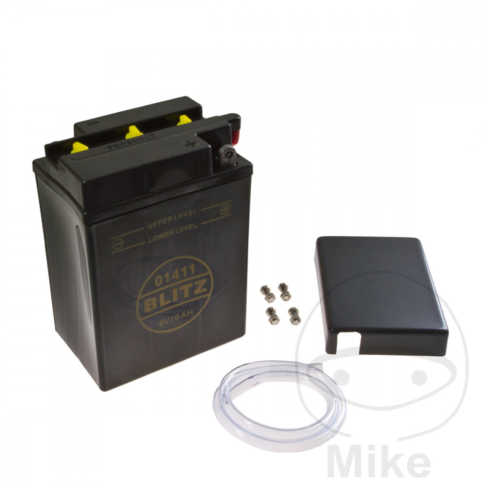 Blitz motocyklový akumulátor 01411 černá 6V Yuasa 7070774 JMT 4396 Blitz BMW R 51 38-40, R 66 38-41, R 71 38-41