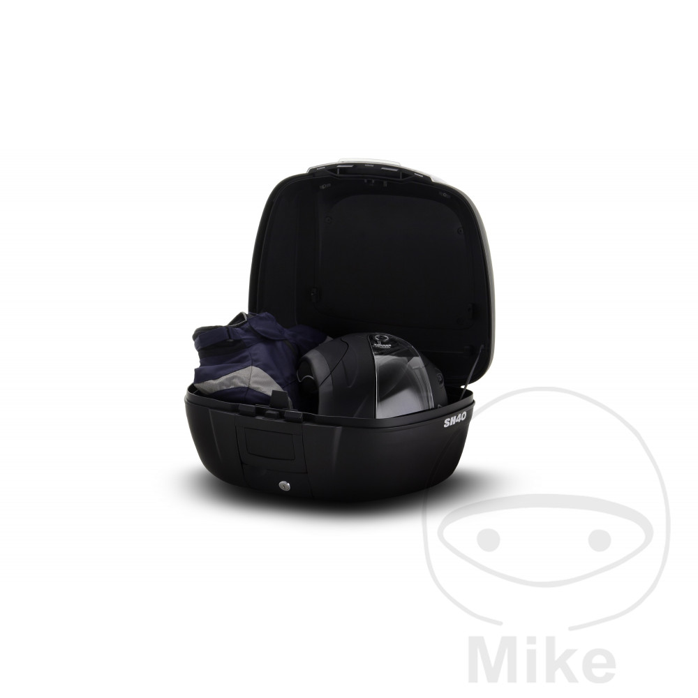 Shad horní kufr černý 40 litrů Shad SH40 s platem APRILIA ARRECIFE 125 04-06, ARRECIFE 200 04-06, ARRECIFE 250 04-06, ATLANTIC 125 IE 12-13, ATLANTIC 125 03-12, ATLANTIC 200 04-05, ATLANTIC 250 04-06...