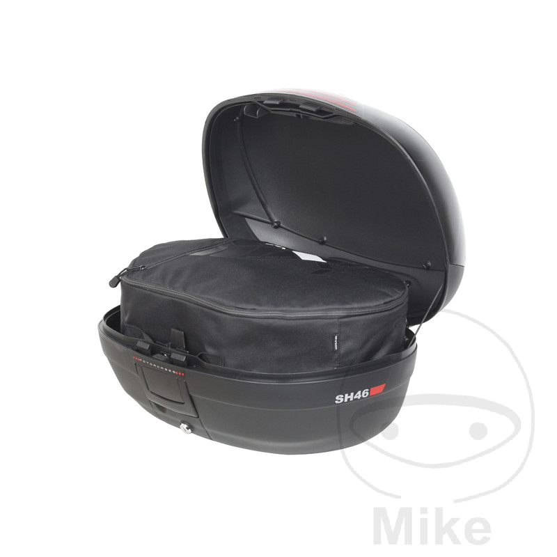 Shad horní kufr černý 46 litrů Shad SH46 s platem APRILIA ARRECIFE 125 04-06, ARRECIFE 200 04-06, ARRECIFE 250 04-06, ATLANTIC 125 IE 12-13, ATLANTIC 125 03-12, ATLANTIC 200 04-05, ATLANTIC 250 04-06...