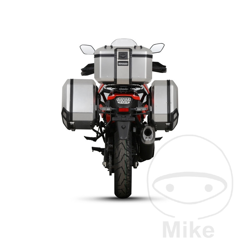Shad držák bočních kufrů Shad pro 4P System SUZUKI DL 1000 A V-STROM ABS 14-20, DL 1000 A V-STROM BIG ABS 14, DL 1000 XTA V-STROM ABS 17-19, DL 1000 XTA V-STROM ABS SPEICHENRAD 20, DL 1050 RQ V-STROM ABS GUSSRAD 20-22, DL 1050 XT RC V-STROM ABS SPEICHENRA