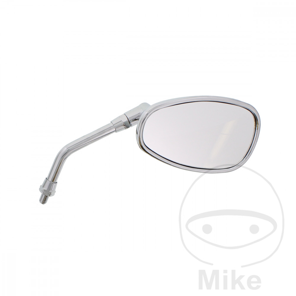 Levně JMP zrcátko chrom pravé SYM FIDDLE 50 2T 03-07, HUSKY 125 96-05, YAMAHA VMX-12 1200 N VMAX 85-87, VMX-12 1200 NC VMAX 85-87, VMX-12 1200 U VMAX 88-89,