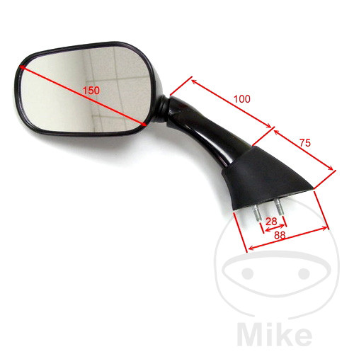 Levně JMP zrcátko černé pravé YAMAHA FJR 1300 01-05, FJR 1300 A ABS 03-05
