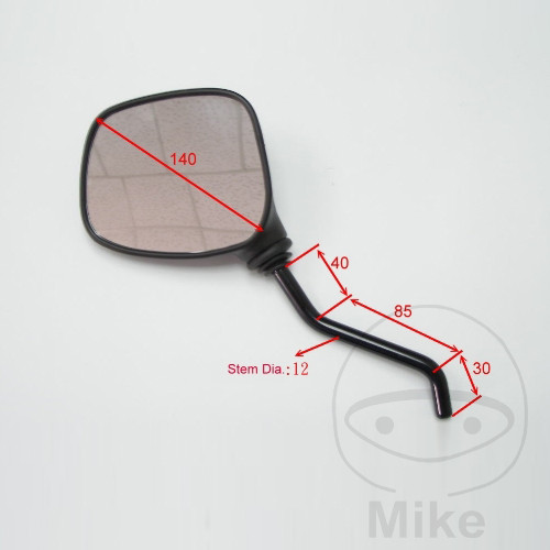 Levně JMP zrcátko černé levé APRILIA ETX 125 98, PEGASO 650 97-00, PEGASO 650 IE 01-04, PEGASO 650 GARDA 98-00, PEGASO 650 IE GARDA 01-04