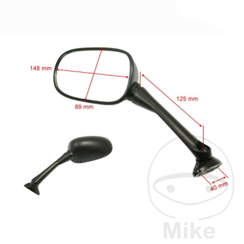 JMP zrcátko černé pravé HONDA CBF 600 S 06-10, CBF 600 SA ABS 06-13, CBF 1000 06-10, CBF 1000 A ABS 06-12, CBF 1000 F 10-14, CBF 1000 FA ABS 10-16