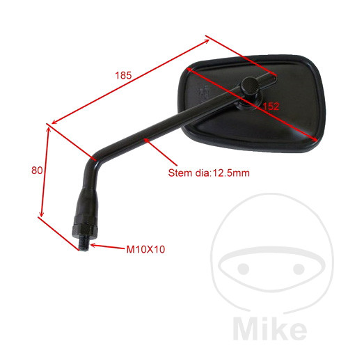 Levně JMP zrcátko černé pravé KAWASAKI ZRX 1200 R KAPOTÁŽ ŘIDÍTEK 01-06, ZRX 1200 01-04
