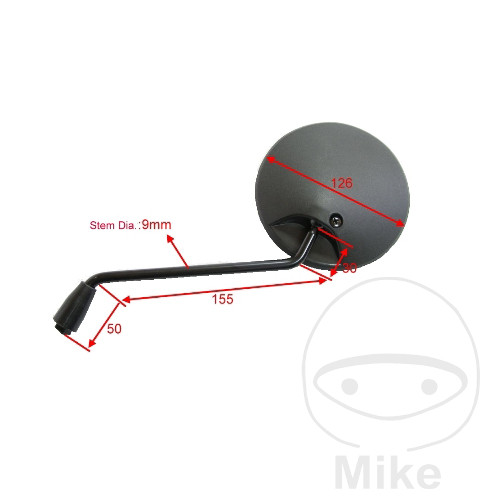 Levně JMP zrcátko černé levé+pravé HONDA NX 250 88-95, XL 600 V TRANSALP 87-96