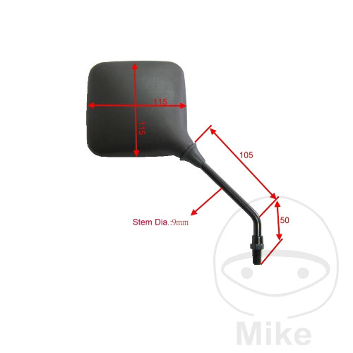 Levně JMP zrcátko černé levé+pravé HONDA XL 250 R 85-88, XL 350 R 85-88, XL 600 R 83-87, XL 600 LM PARIS DAKAR 85-87, XL 600 RM 86