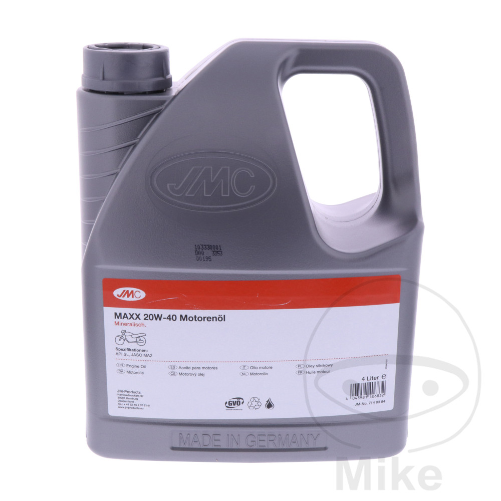 JMC oil 20W40 4T 4 lit. JMC Maxx mineral