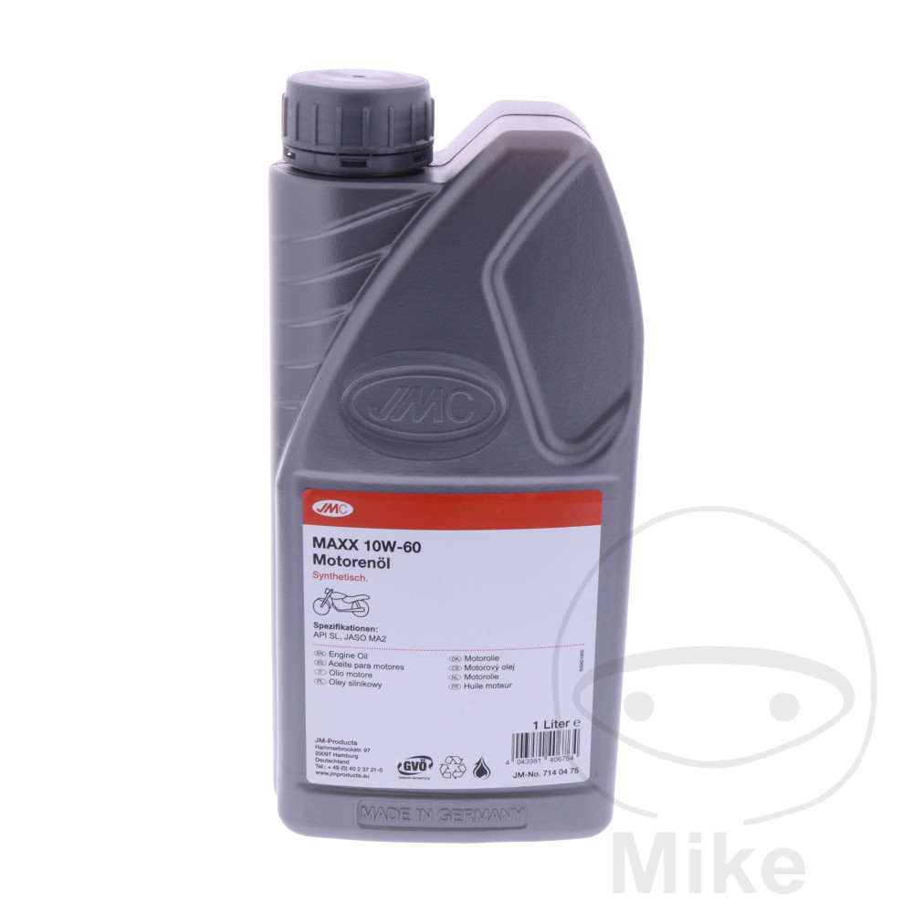 JMC motorový olej 10W60 4T 1L JMC MAXX plně syntetický olej APRILIA RXV 450 06-15, RXV 550 06-09, SXV 450 06-13, SXV 550 06-15, HUSQVARNA SM 450 R IE 09, SM 450 R 06, SM 450 R  EURO2 07...