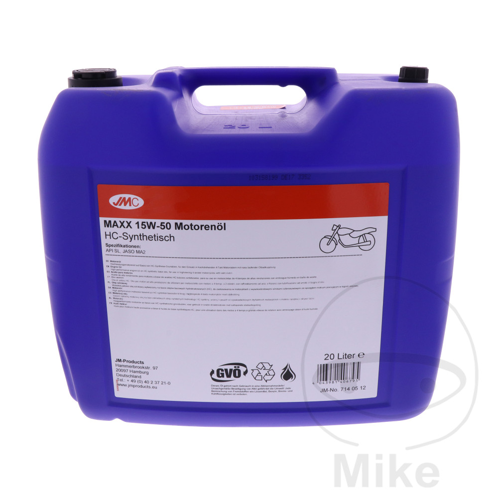 JMC motorový olej 15W50 4T 20L JMC MAXX HC-SYN