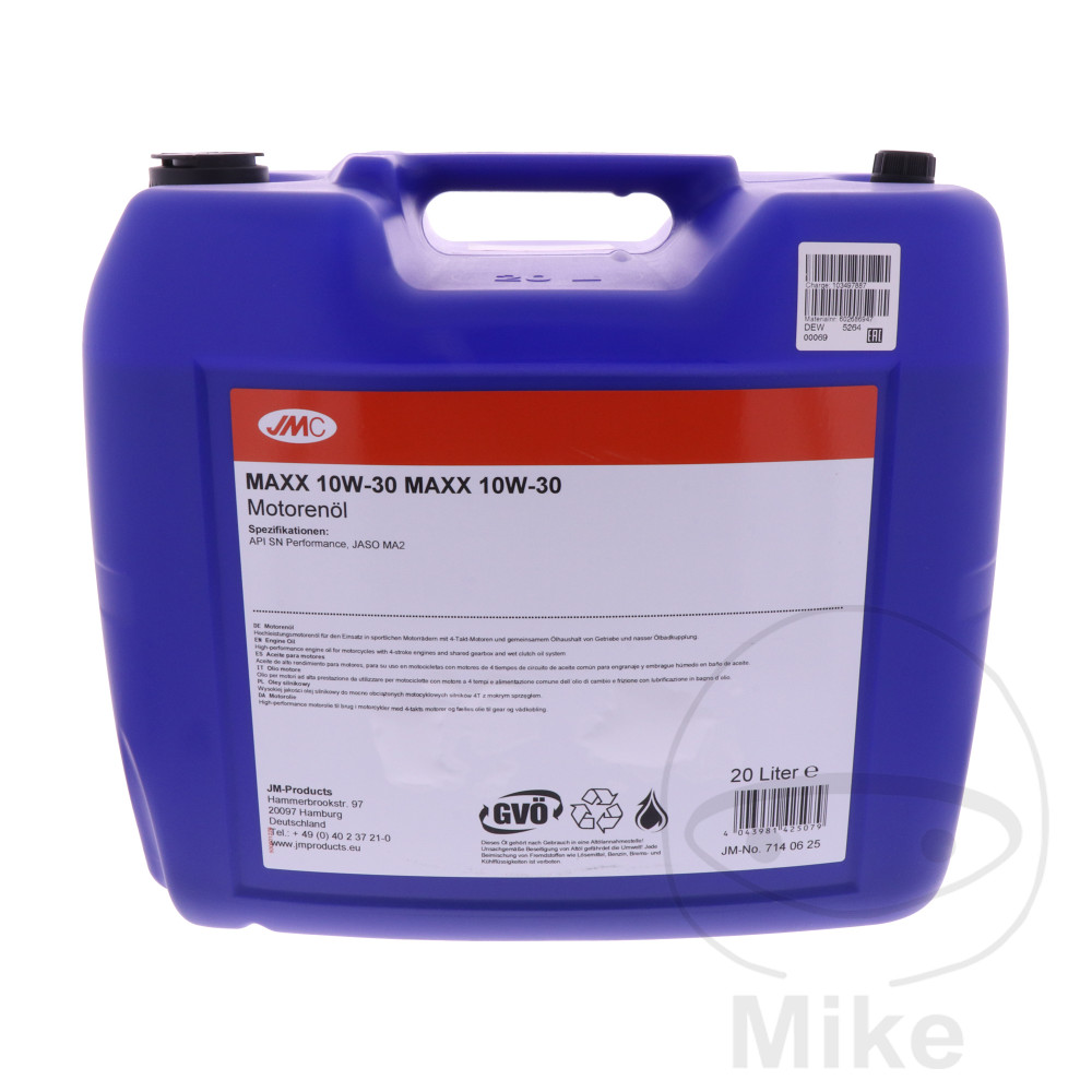 JMC motorový olej 10W30 4T 20L JMC MAXX plně syntetický olej