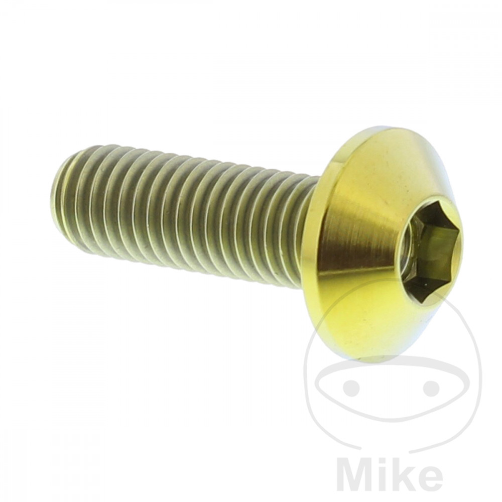 JMP šroub brzdového kotouče Bolt M8X1.25 mm 25 mm Titan zlatá barva YAMAHA BT 1100 BULLDOG 02-06, FZ8 800 SA FAZER ABS 11-16, FZ8 800 N 11-15, FZ8 800 N ANNIVERSARY 12, FZ8 800 S FAZER 10-15, FZ8 800 NA ABS 11-16, FZ8 800 NA ANNIVERSARY ABS 12...