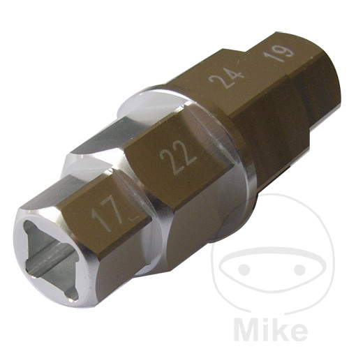 JMP socket wrench 70 mm SW17/19/22/24 mm alu