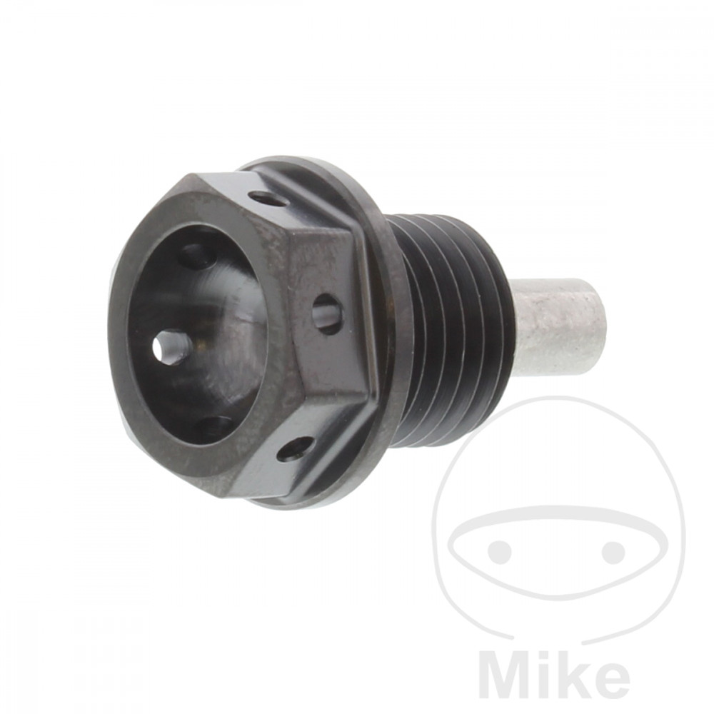 JMP šroub výpust oleje MAG BO M14X1.5MM 12MM TI černá ADLY/HER CHEE/HERKULES HURRICANE 450 S SPORT LOF 17-21, CHEE/HERKULES HURRICANE 450 SM SUPERMOTO LOF 17-21, CHEE/HERKULES HURRICANE 500 LOF 08-10, CHEE/HERKULES HURRICANE 500 S LOF 09-19, CHEE/HERKUL