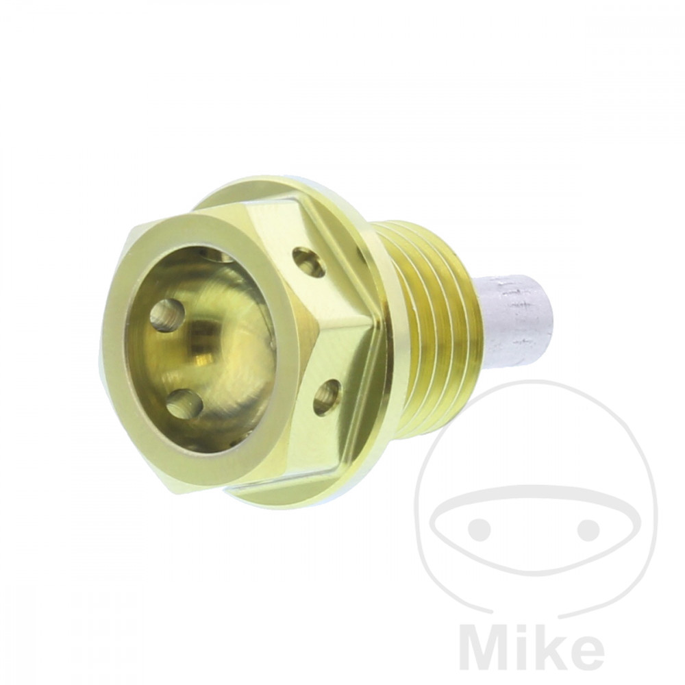 JMP šroub výpust oleje MAG BO M14X1.5 mm 12 mm Titan gold ADLY/HER CHEE/HERKULES HURRICANE 450 S SPORT LOF 17-21, CHEE/HERKULES HURRICANE 450 SM SUPERMOTO LOF 17-21, CHEE/HERKULES HURRICANE 500 LOF 08-10, CHEE/HERKULES HURRICANE 500 S LOF 09-19, CHEE/HE