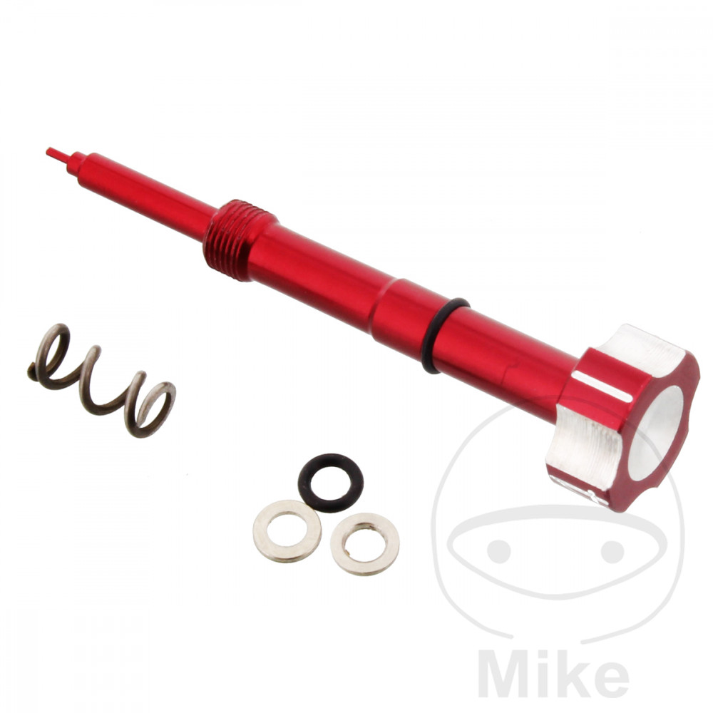 JMP šroub seřízení bohatosti směsi Keihin FCR Karburátor červená HONDA CRF 150 R 17/14 PALCŮ 07-15, CRF 150 RB 19/16 PALCŮ 07-19, CRF 150 RB 19/16 ZOLL 20-25, CRF 250 XRL 16-19, CRF 250 R 04-16, CRF 250 X 04-19, CRF 250 L 13-16...