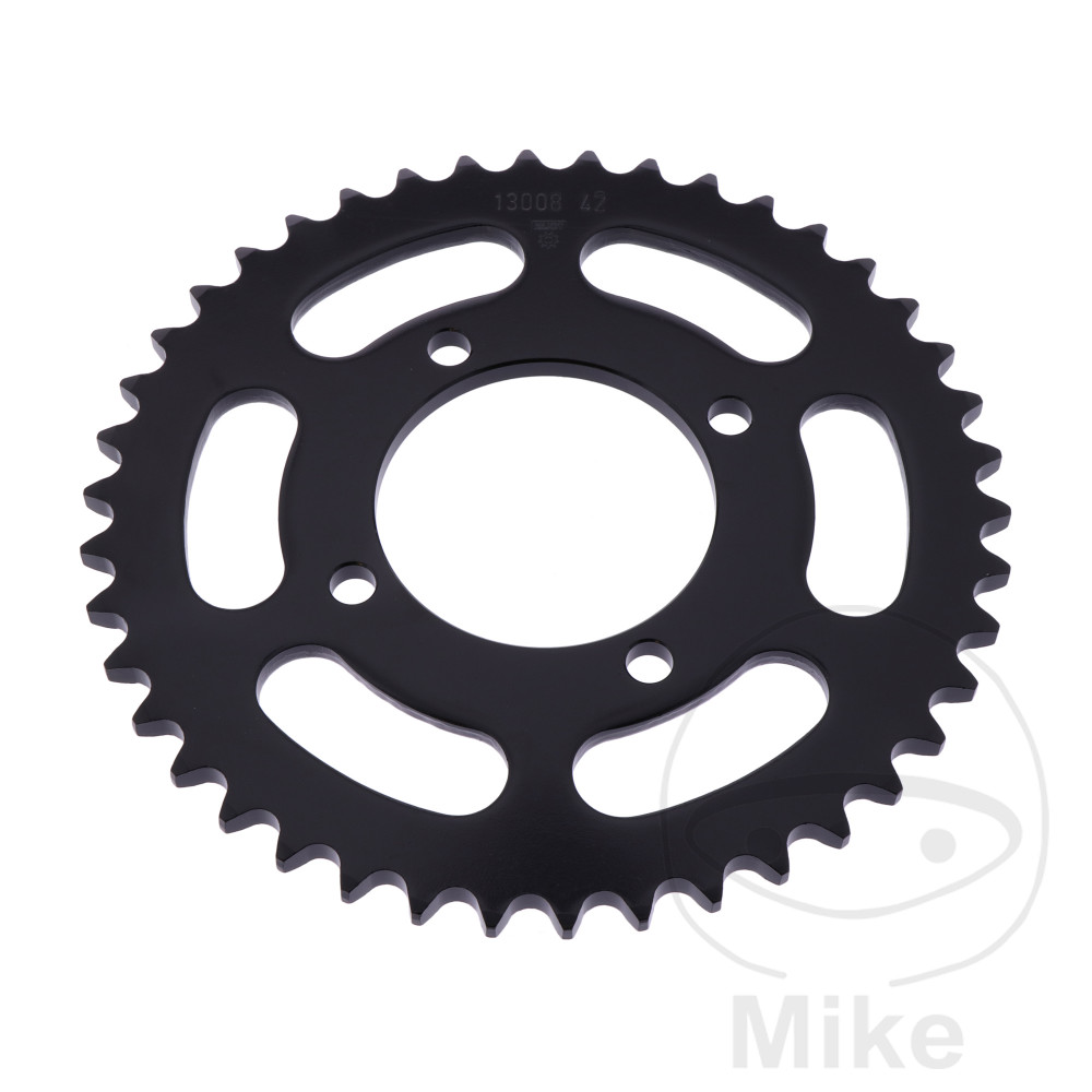 Esjot rozeta 42Z pro řetěz 420 černá vnitřní průměr 064 rozteč děr 080 YAMAHA FS 80 SE 81-84, LB-2M 50 CHAPPY 76-83, PW 80 91-12, RD 80 LC I 82-84, RD 80 MX 81-84, TT-R 50 E 07-22, TT-R 90 E 03-08...