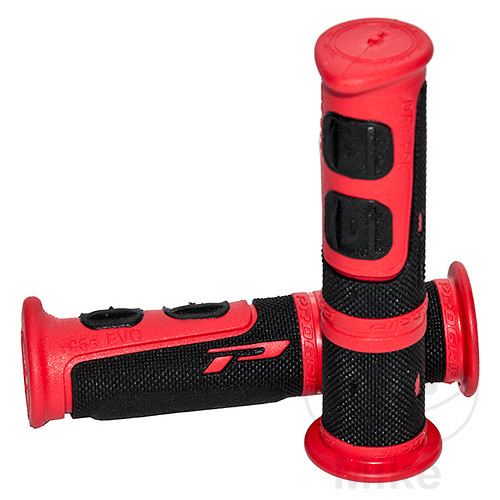 Levně ProGrip gumové rukojeti černé/červené ATV tloušťka 22 mm. délka 125 mm zavřené