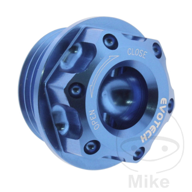 Evotech šroub Nalévací AL EVT 27X3MM modrá YAMAHA BT 1100 BULLDOG 02-06, FJR 1300 A ABS 03-21, FJR 1300 AS ABS AUTOMAT 06-19, FJR 1300 AE ABS ELEKTRONICKÝ PODVOZEK 14-19, FJR 1300 01-05, FZ 750 GENESIS 91-94, FZ1 1000 S FAZER 06-15...