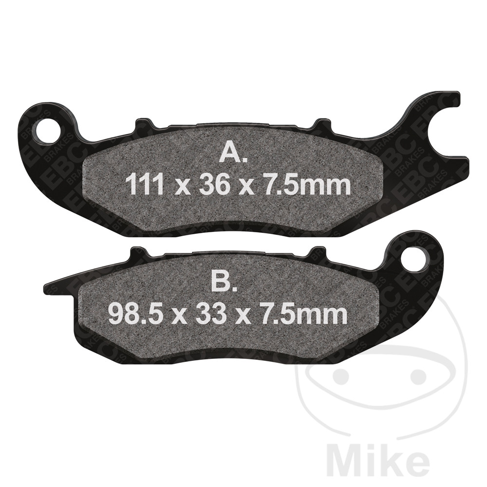 EBC brzdové destičky Standard EBC AJS CR3 125 REGAL RAPTOR 06-08, HONDA CBF 125 M 09-16, CBR 125 R 04-19, CBR 125 RW 05-11, CBR 125 RS REPSOL 05-19,