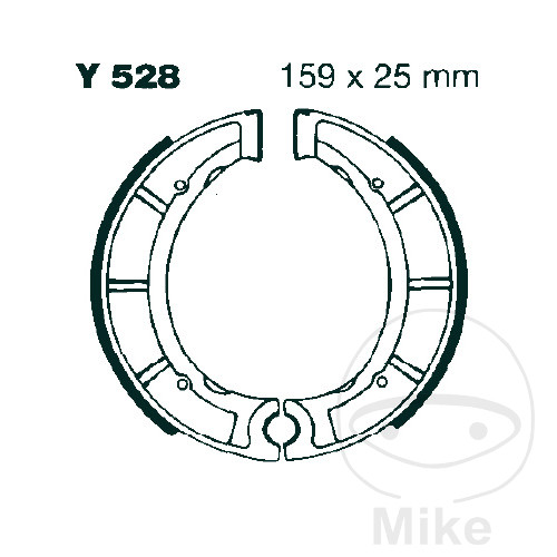 EBC brzdové čelisti s pružinou EBC YAMAHA DT 250 MX 77-82, DT 250 75-76, DT 400 MX 77-79, DT 400 75-76, SR 250 80-83, XT 500 76-89, XT 500 S EDITION 88-89...