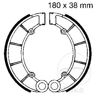EBC brzdové čelisti s pružinou EBC HONDA CB 650 C CUSTOM 80-81, CB 650 79-82, CB 650 SC CUSTOM 82-83, CB 750 K FOUR 69-78, CB 750 K 78-82, CB 750 C CUSTOM 81-83