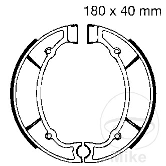 EBC brzdové čelisti s pružinou EBC YAMAHA XJ 550 81-84, XV 500 SE SPECIAL 83-84, XV 750 VIRAGO LITÁ KOLA 92-94, XV 750 SE SPECIAL 81-84, XZ 550 /S 82-84, YX 600 RADIAN 86-90