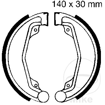 EBC brzdové čelisti s pružinou EBC HONDA CB 200 B  KOTOUČOVÉ BRZDY 74-76, CB 250 RS 80-81, CB 250 RSZ 82-84, CL 250 S SCRAMBLER 82-83, SL 350 K 70-73, VT 250 F 83-87, XL 500 S 81-82