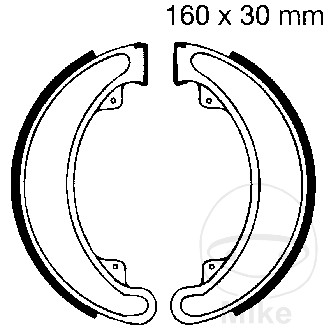 EBC brzdové čelisti s pružinou EBC HONDA CB 250 K 71-73, CB 250 G 74-77, CB 350 F FOUR 73-75, CB 350 K 68-73, CB 360 G 74-77, CB 400 F FOUR 74-77, CJ 250 T 76-79...