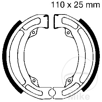 EBC brzdové čelisti s pružinou EBC KAWASAKI KFX 50 KSF KSF 2T 03-06, SUZUKI DR-Z 125 L 07-21, LT-A 50 QUADMASTER 02-05, LT-Z 50 4T QUADSPORT 06-20, LT-Z 90 QUADSPORT 07-20, RM 80 H  21 PALCŮ 83-85, TS 50 ERK 80-83