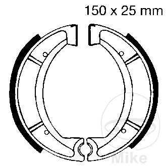 Levně EBC brzdové čelisti bez pružiny rýhované EBC YAMAHA DT 250 MX 77-82, DT 250 75-76, DT 400 MX 77-79, DT 400 75-76, RD 125 75-79, RD 200 DX 75-77, RD