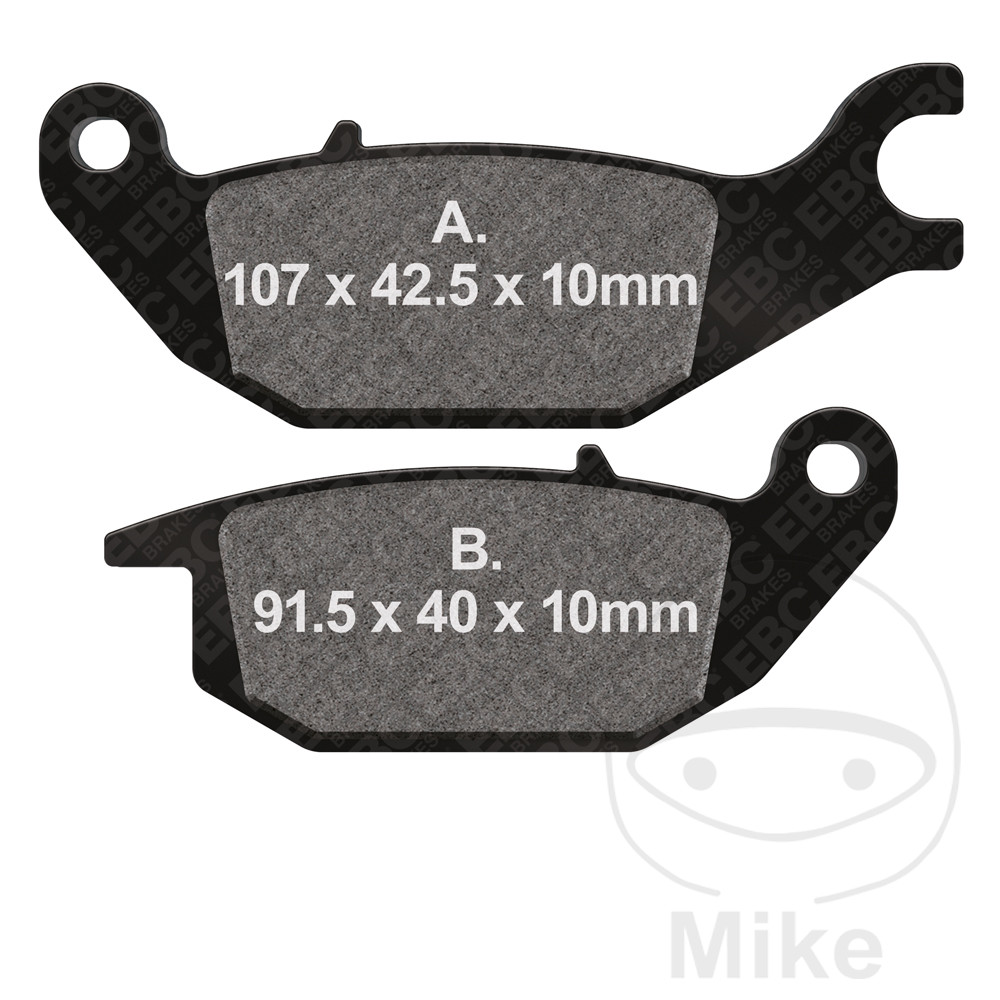 Levně EBC brzdové destičky Standard Scooter EBC YAMAHA MW 125 TRICITY 14-16, MW 125 A TRICITY ABS 15-16