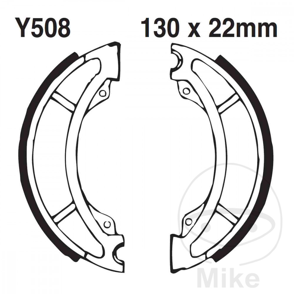 Levně EBC brzdové čelisti s pružinou rýhované EBC rýhované YAMAHA TT 600 K 83-84, YZ 125 80-84, YZ 250 2T 80-84, YZ 465 80-81, YZ 490 82-84