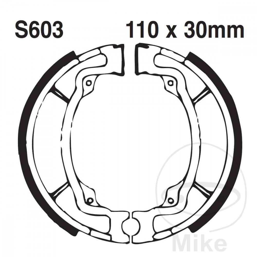 EBC brzdové čelisti s pružinou rýhované EBC rýhované KAWASAKI AE 50 81-83, AE 80 81-83, AR 50 81-83, AR 80 81-83, KD 80 75-87, KD 100 76-79, KE 100 76-01...