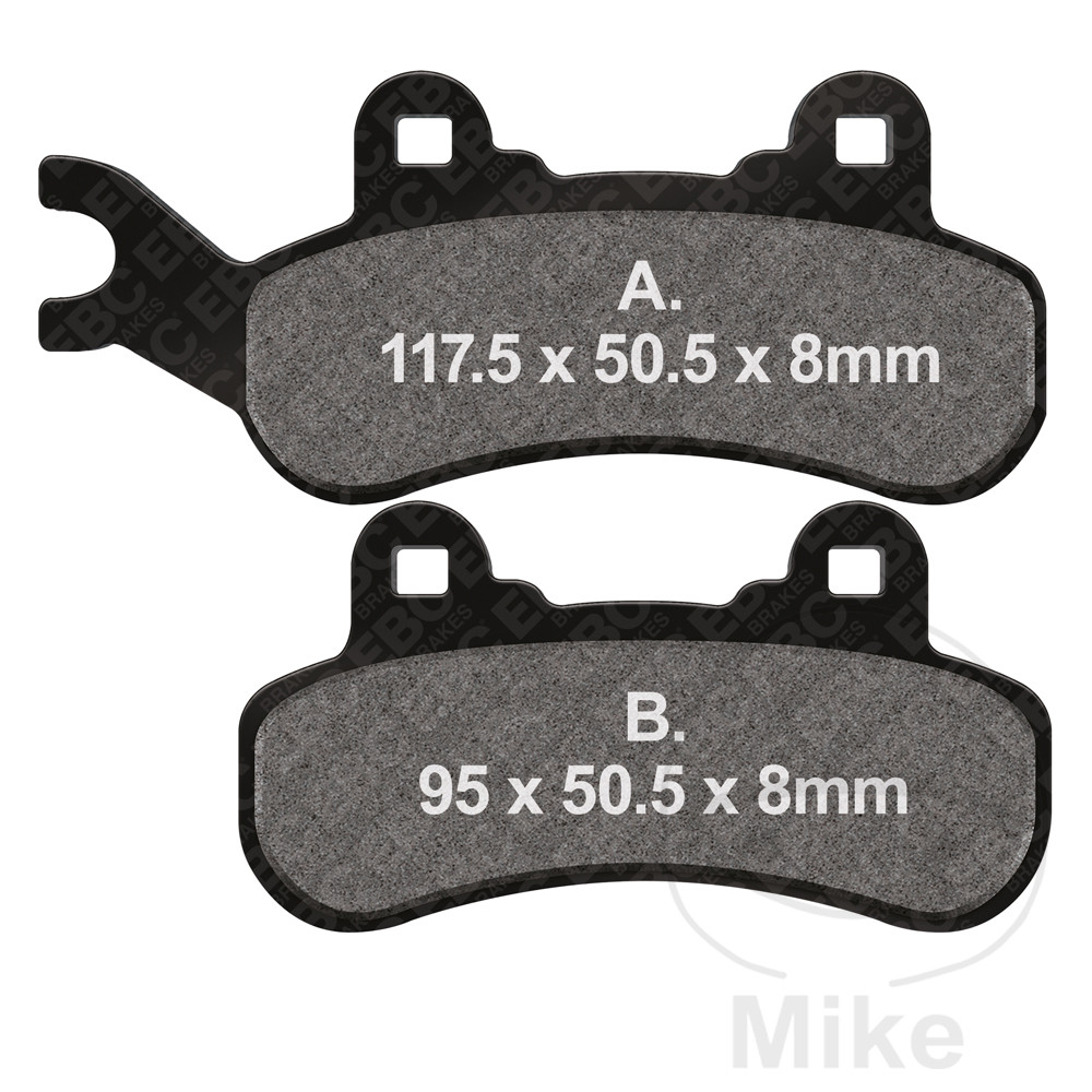 EBC brzdové destičky standard EBC CAN-AM DEFENDER 800 DPS 16-17, DEFENDER 800 INTERNATIONAL 16, DEFENDER 800 XT INTERNATIONAL 17, DEFENDER 800 T1 17, DEFENDER 800 MAX DPS 17, DEFENDER 800 PRO T1 17, DEFENDER 1000 XT DPS 16-17...