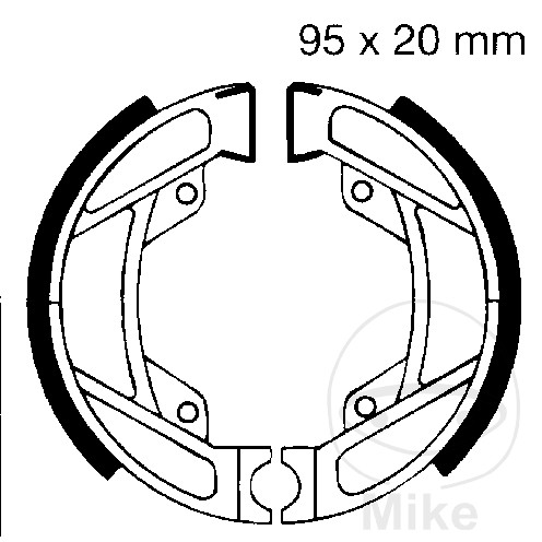 EBC brzdové BACK s Pružina EBC HONDA PX 25 MS SPEICHENRAD 84, PXR 25 MS GUSSRAD 84