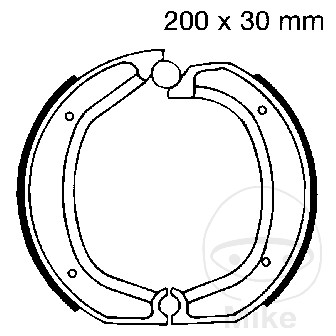 EBC brzdové čelisti bez pružiny EBC nebo 7860612 BMW R 45 S 78-80, R 45 N 78-80, R 50 /5 69-73, R 60 /5 69-73, R 60 /6 73-76, R 60 /7 76-80, R 65 1SERIE 78-80...