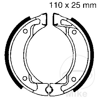 EBC brzdové čelisti s pružinou EBC nebo 7860422 MBK CW 50 BOOSTER 93-97, YAMAHA BW 200 EU BIG WHEEL 86-88, BW 200 E BIG WHEEL 86, BW 200 ET BIG WHEEL 87, BW 200 T BIG WHEEL 85-87, BW 200 S BIG WHEEL 85-86, CW 50 R BWS 95...