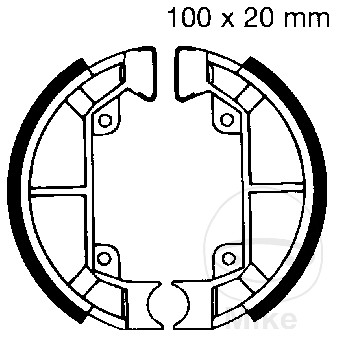 EBC brzdové čelisti bez pružiny EBC nebo 7860067 PIAGGIO QUARTZ 50 92-96