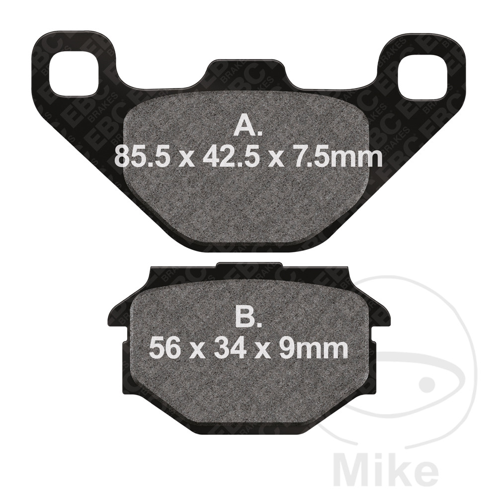 Levně EBC brzdové destičky Standard EBC nebo 7870546 APRILIA ETX 125 98-01, MOTO 650 MOTO 6,5 95-00, PEGASO 650 N 92, PEGASO 650 P 93, PEGASO 650 R 94,