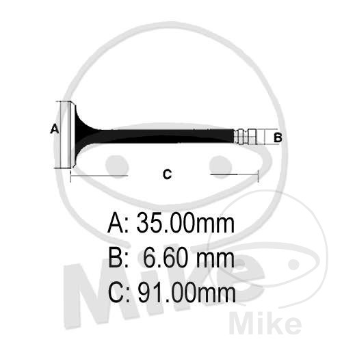 Levně JMP sací ventil HONDA FT 500 82-83, XL 500 S 79-82, XL 500 R PRO LINK 82-85, XR 500 79-80, XR 500 R PRO LINK 81-82