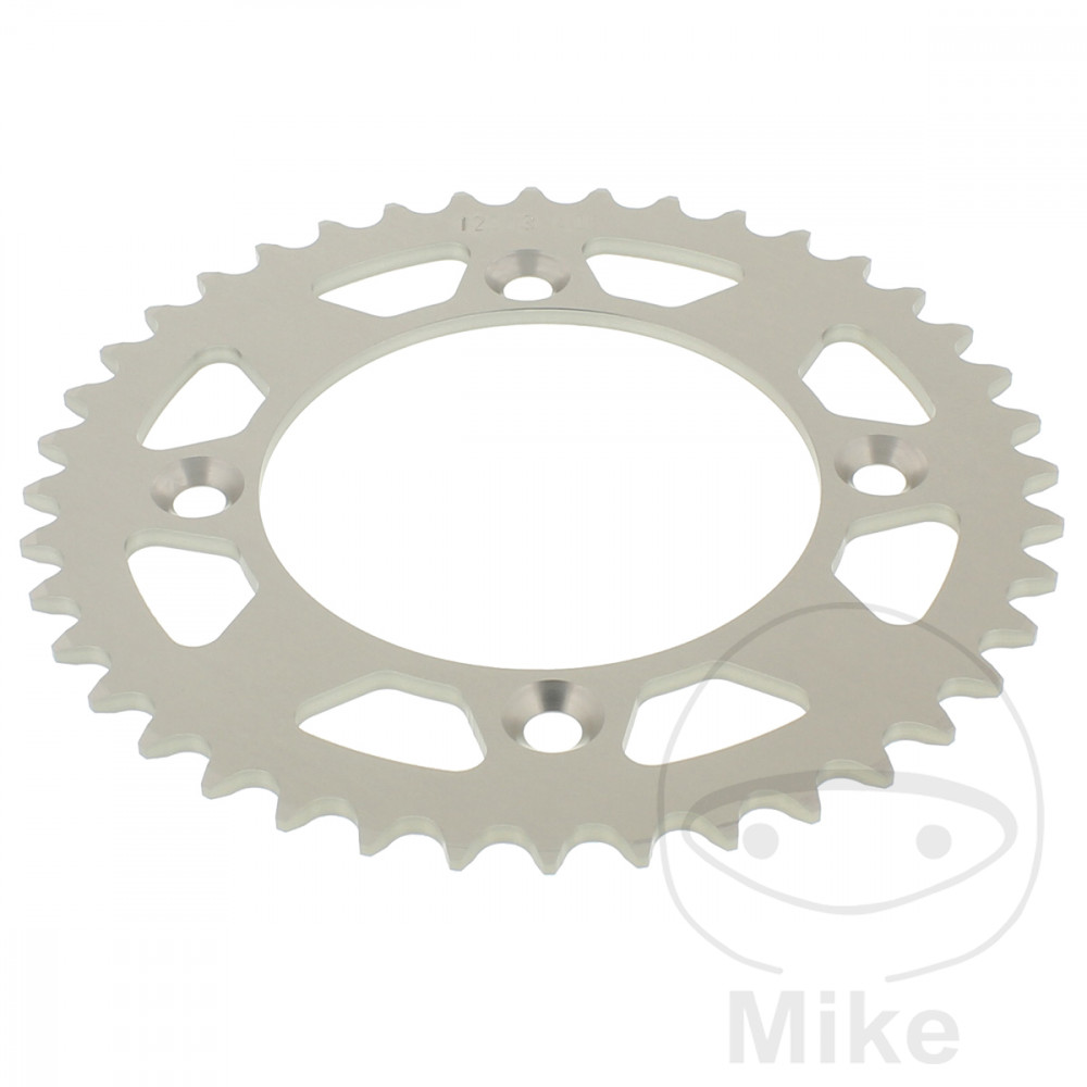 Esjot hliníková rozeta 40Z typ 415 stříbrná Esjot vnitřní průměr 090 rozteč děr 110 GAS GAS MC E5 21-25, GAS MC E3 23-25, GAS MC 50 21-26, HUSQVARNA