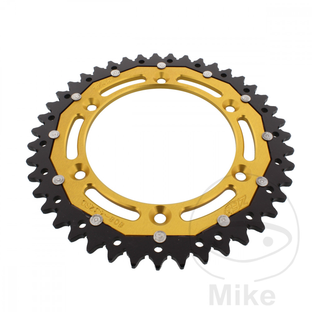 Levně ZF Sprockets rozeta Dual 43Z typ 520 zlatá ZF vnitřní průměr 126 rozteč děr 146 SUZUKI DR 350 90-95, DR 350 SE 96-99, DR-Z 400 00-04, DR-Z 400 E